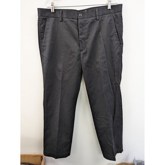 Dockers Flat Front Classic Fit D1 Black Pants 36x30 Mens - Picture 1 of 8